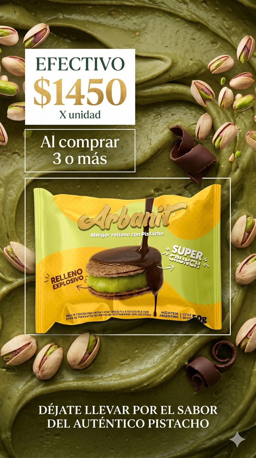 ALFAJOR ARBANIT PISTACHO